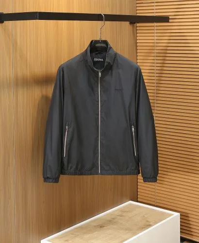 エルメネジルド・ゼニア ジャケット 偽物 シンプル スタンドカラー ブルゾン