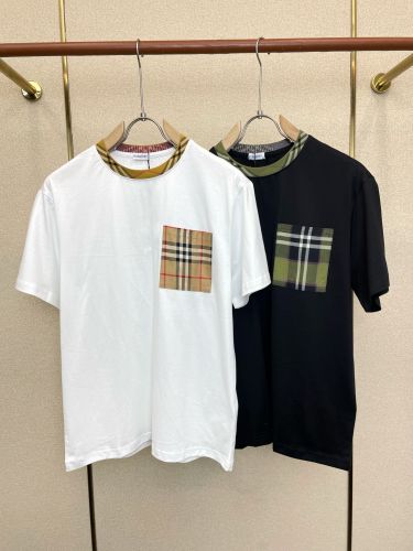 カジュアル 洗練された クルーネック 半袖Tシャツ バーバリー Tシャツ 偽物 コットン