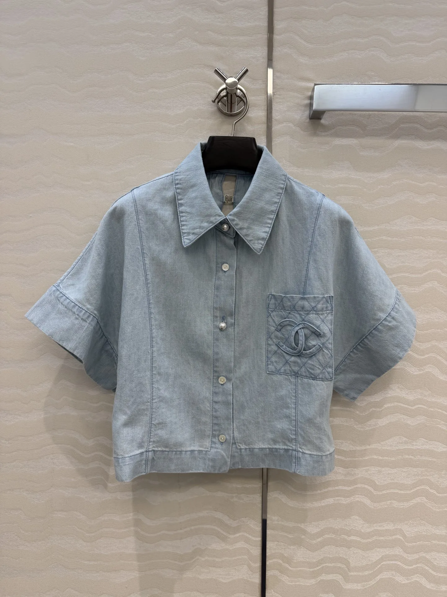爽やか シャネル シャツ 偽物 コットンリネン ショートスリーブシャツ