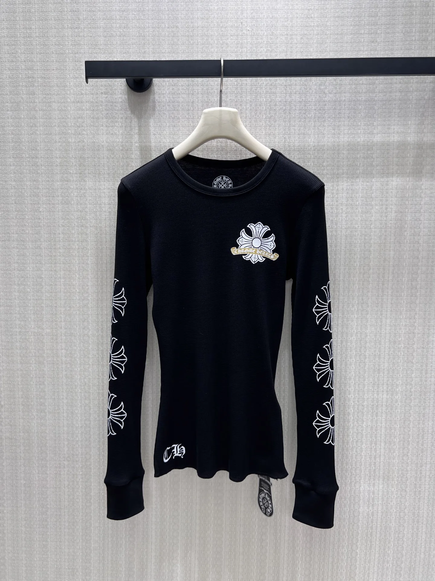 ストリート カジュアル クロムハーツ Tシャツ 偽物 長袖Tシャツ ブラック