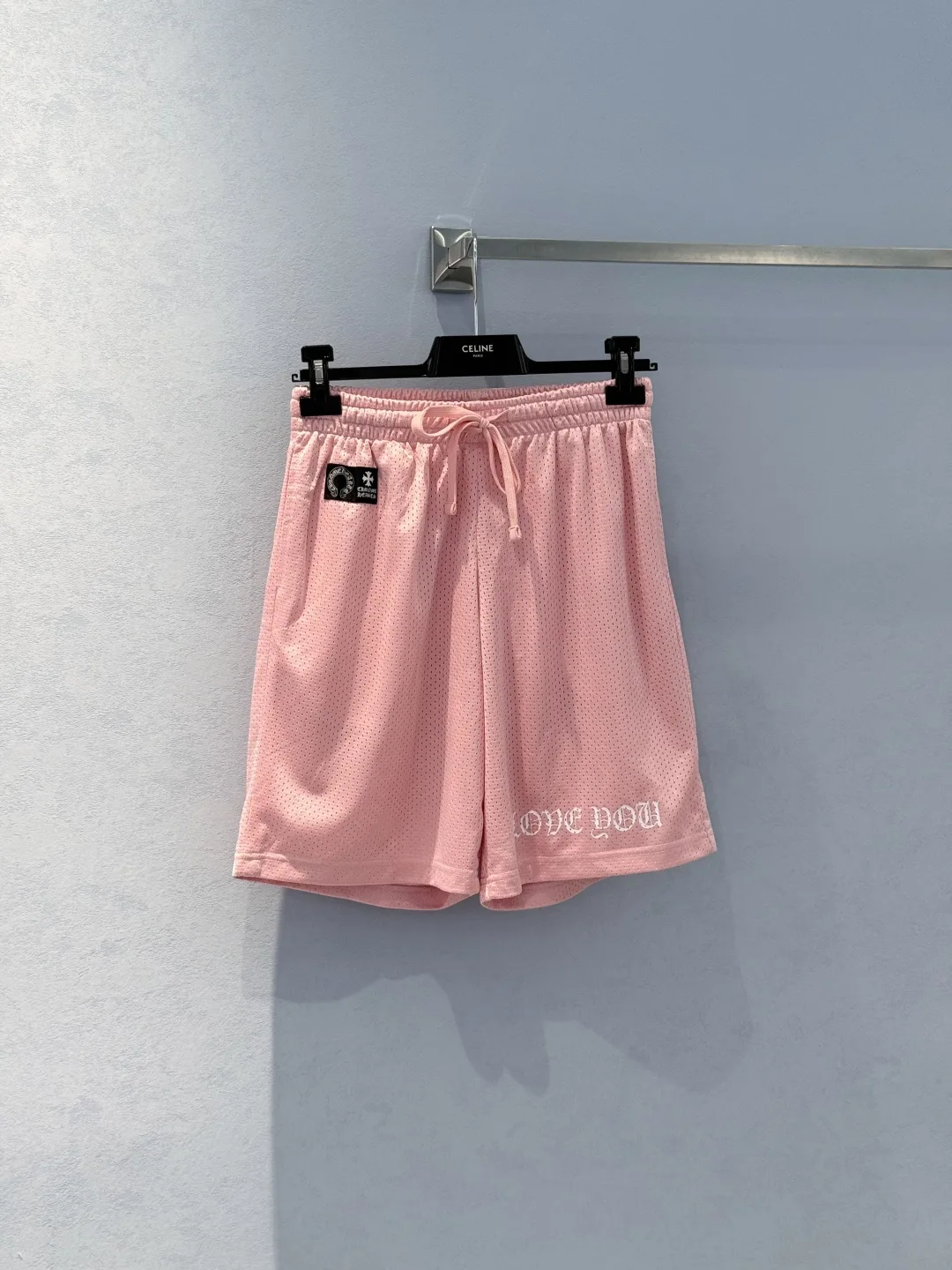 カジュアル コットン クロムハーツ パンツ 偽物 メッシュショートパンツ ピンク