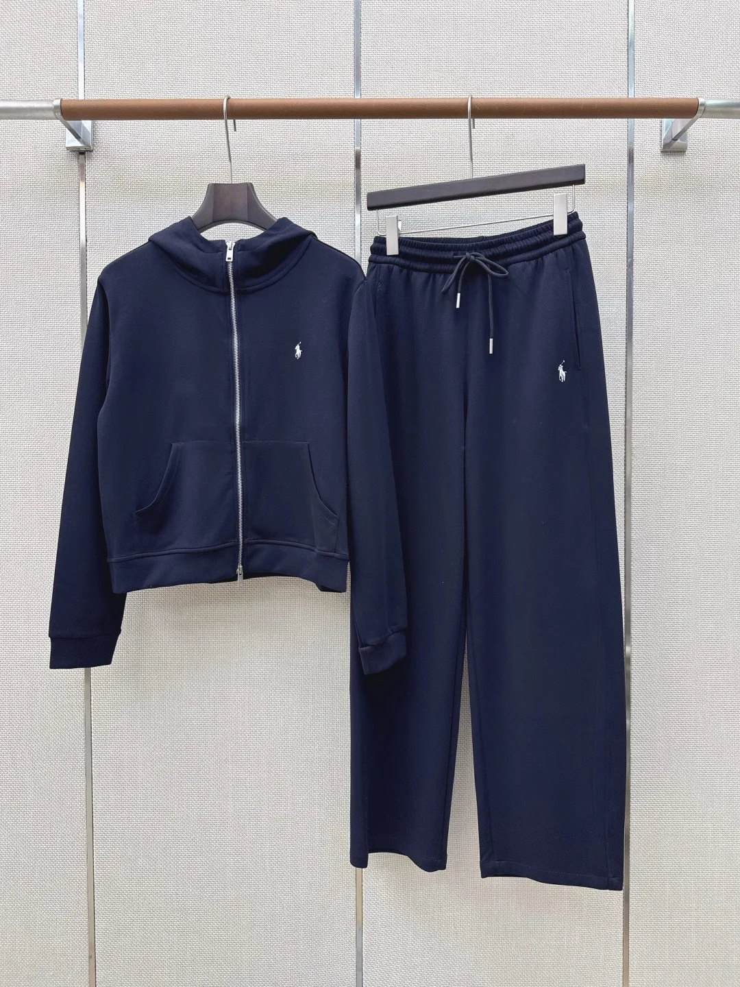 ラルフローレン セットアップ 偽物 ジップアップパーカー&ワイドパンツ 上下セット ネイビー