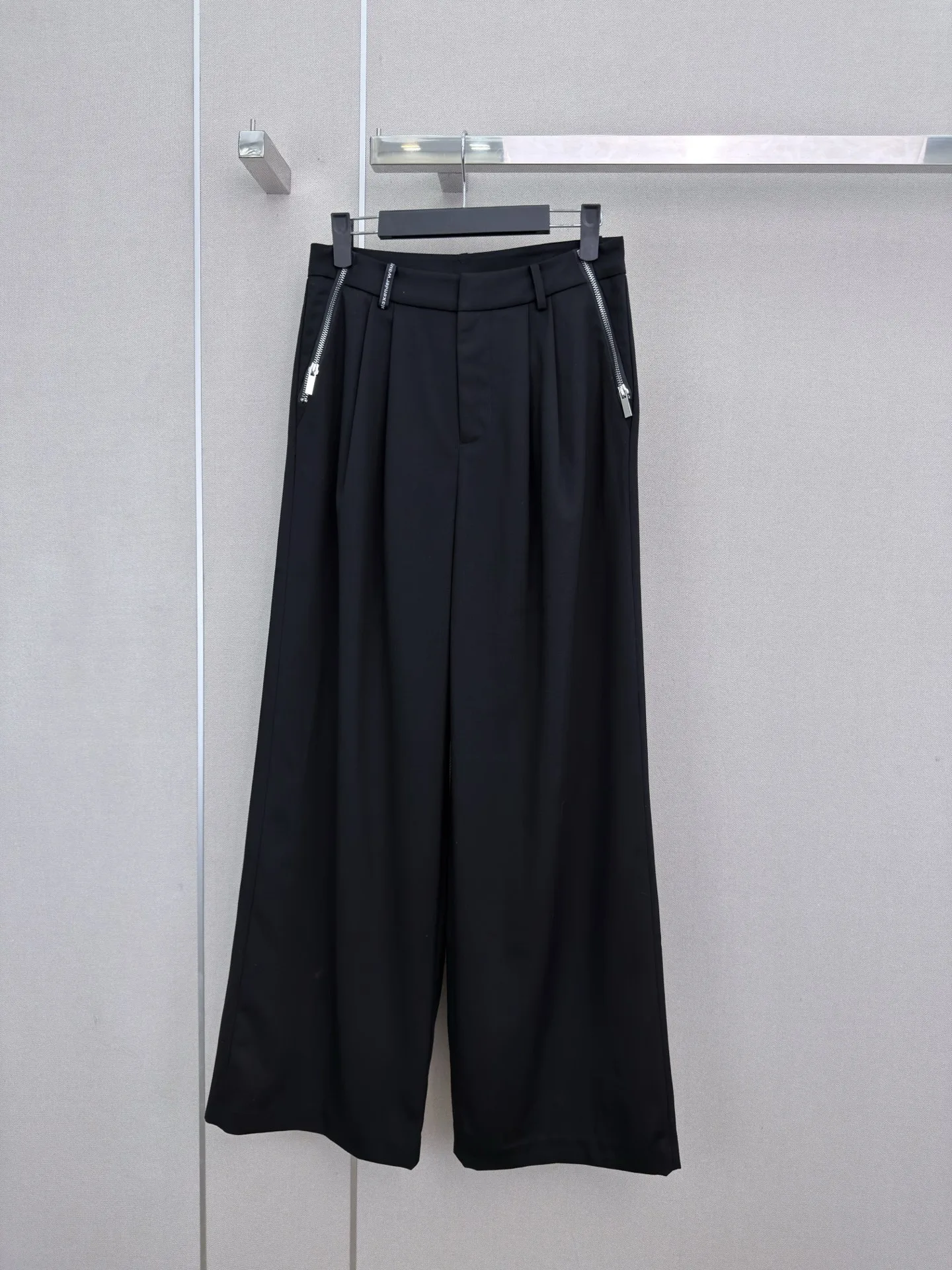 洗練された エレガント ワイドパンツ アレキサンダーワング スラックス コピー ブラック
