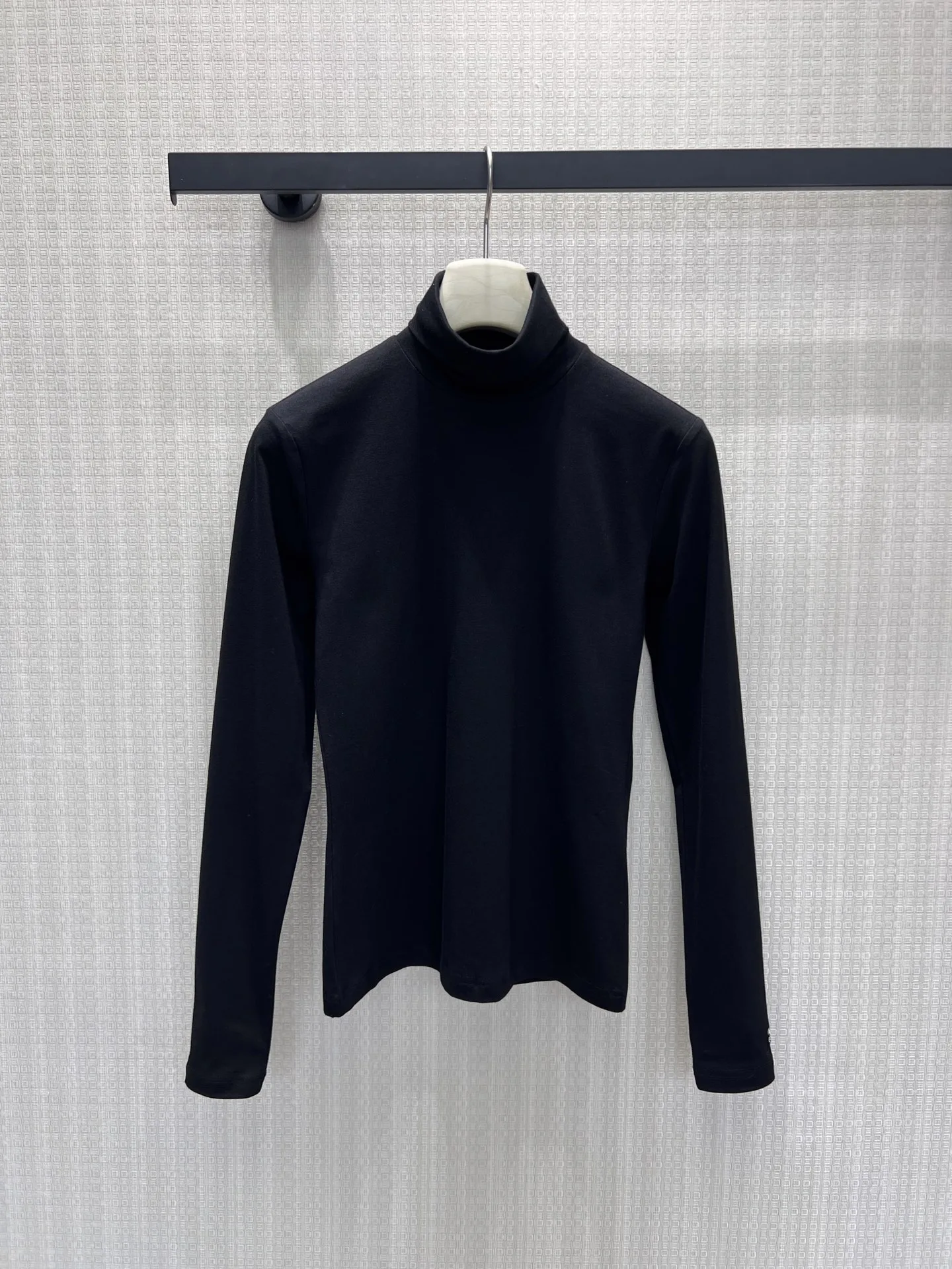 シンプル タートルネック長袖トップス セリーヌ Tシャツ 偽物 コットン ブラック