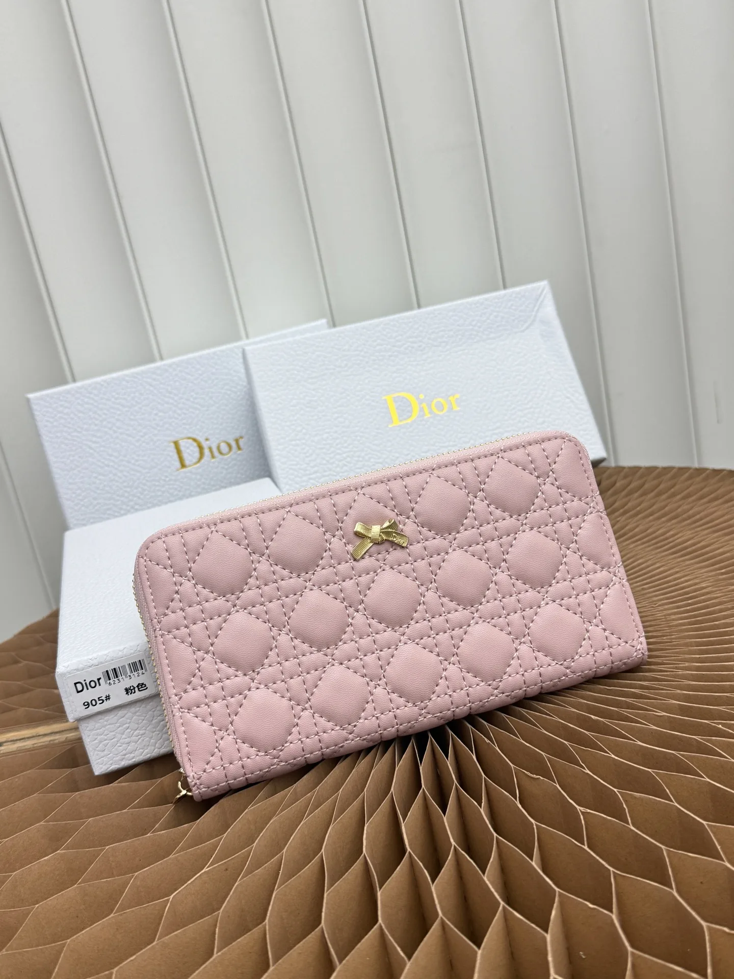 Baby Bow Voyageur スリムウォレット クリスチャン・ディオール 財布 コピー ピンク
