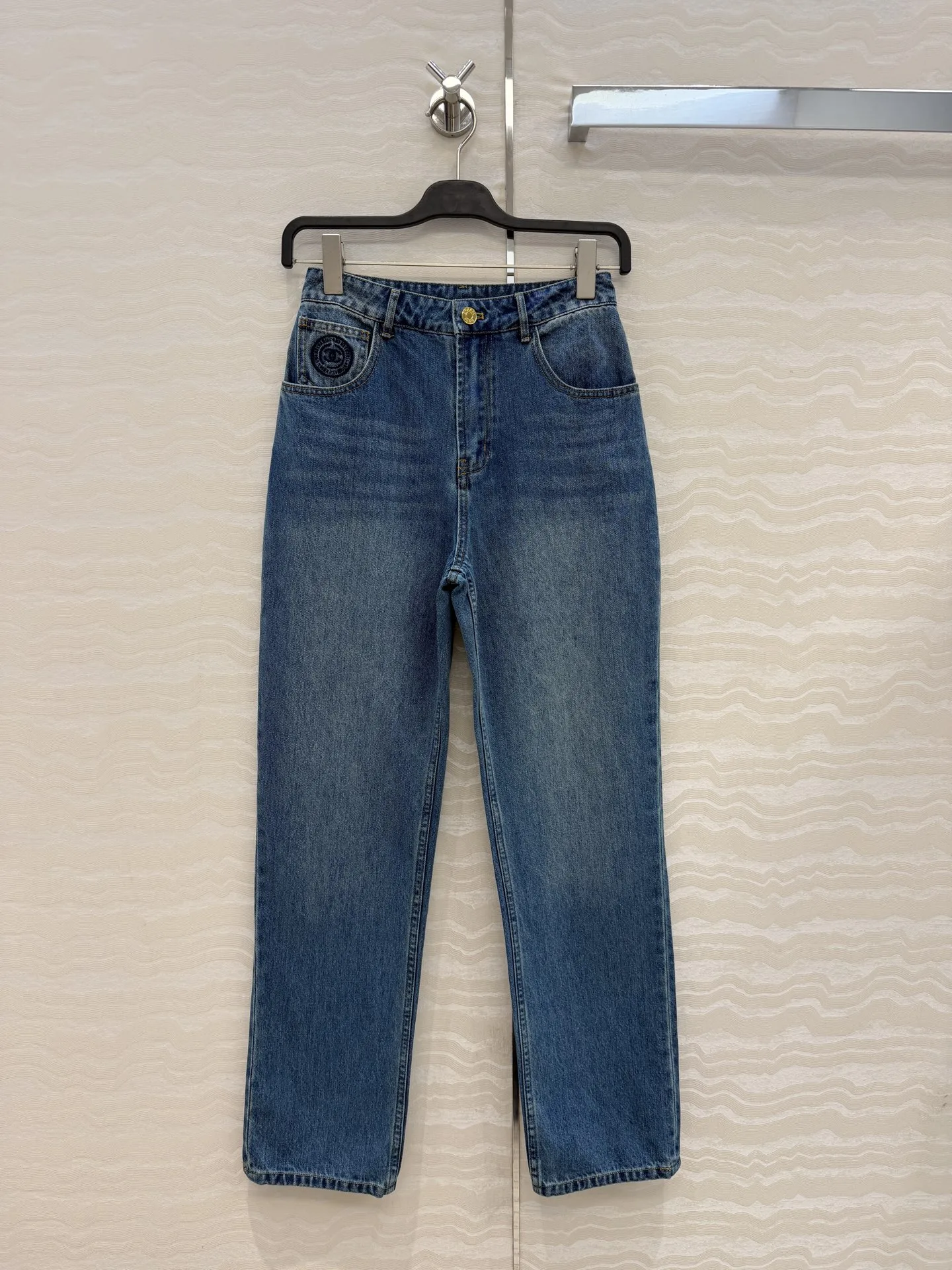 シンプル 合わせやすい シャネル ジーンズ コピー 美脚 デニムパンツ ブルー