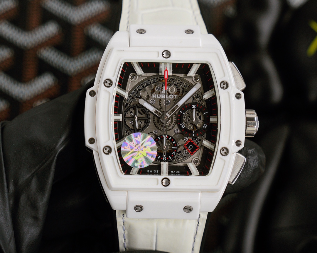 個性的 ファッション ビジネスト ノー型 ウブロ 時計 コピー メンズ 腕時計 豪華な 高級 カジュアル ホワイト