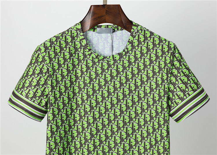 目を引く ロゴ 総柄 快適 クルーネック クリスチャン・ディオール Tシャツ コピー 半袖 トップス メンズ ファッション