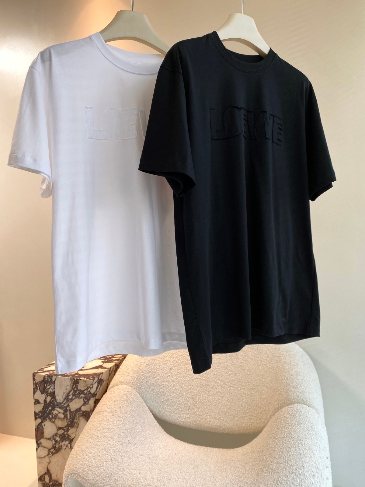 人気 オーバーサイズ クルーネック ロゴ ロエベ Tシャツ コピー 半袖 カジュアル