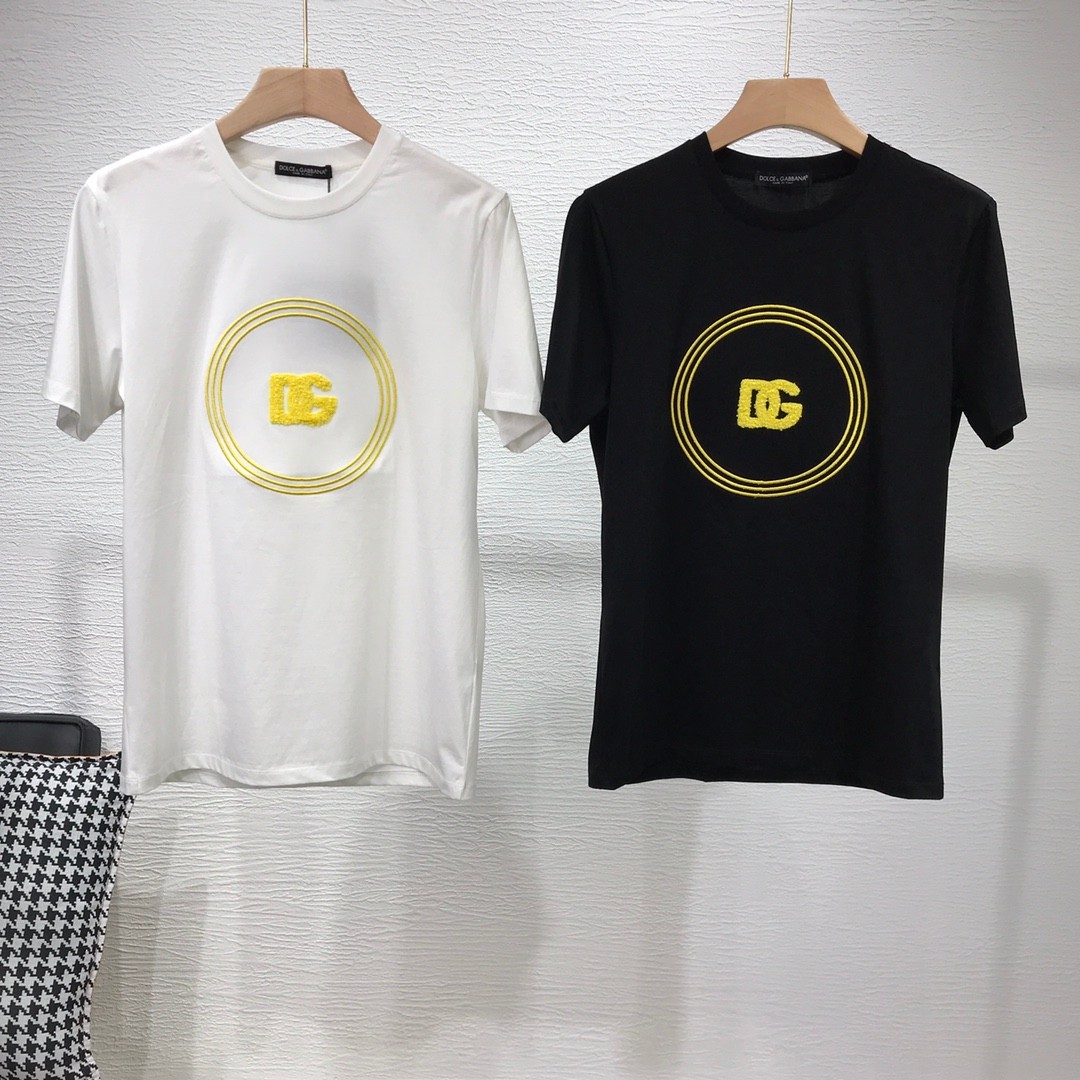 シンプル ロゴ クルーネック コットン ドルチェ&ガッバーナ Tシャツ コピー メンズ
