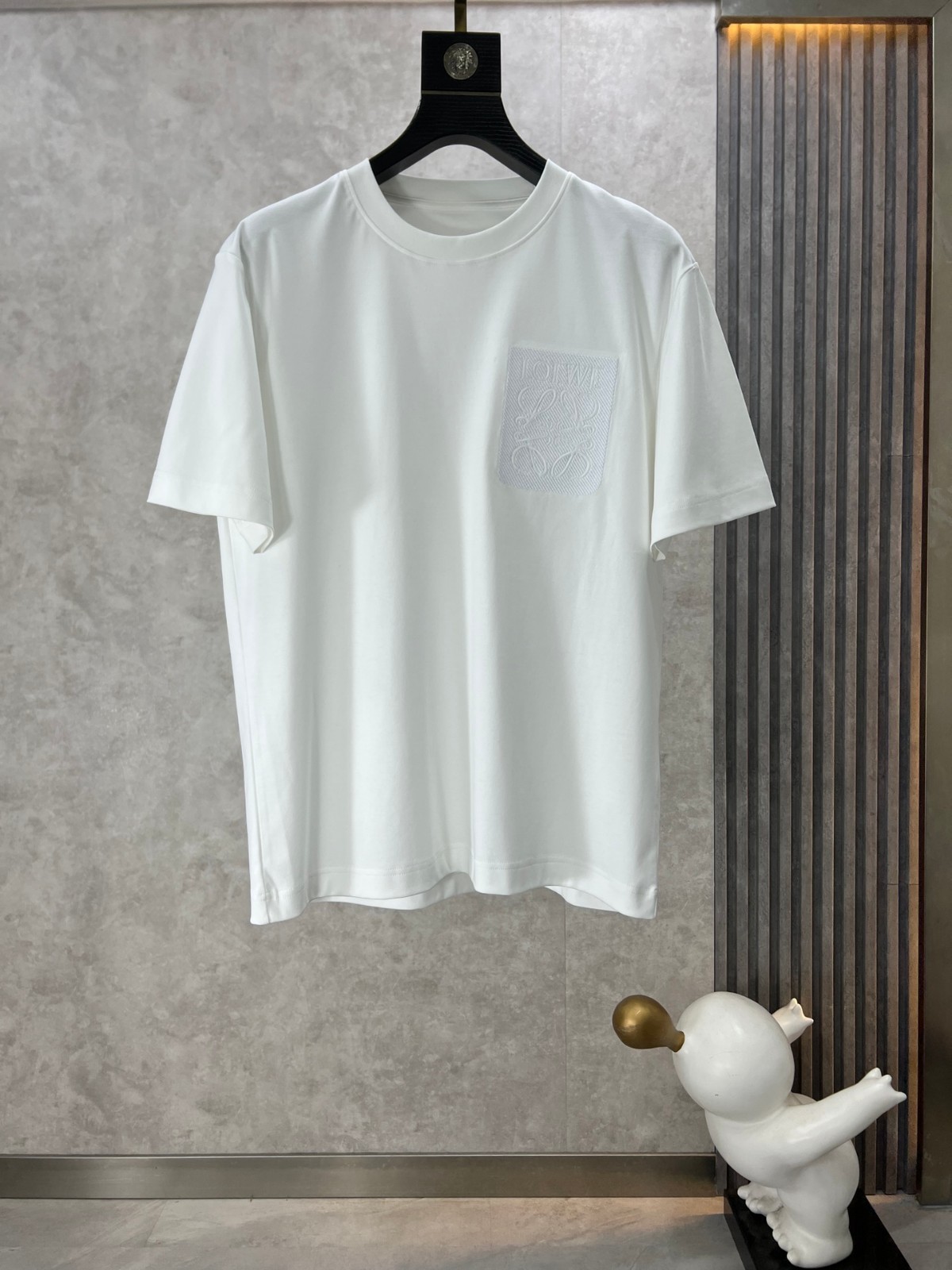 人気 カジュアル ロエベ Tシャツ コピー ロゴ入り 半袖Tシャツ ホワイト