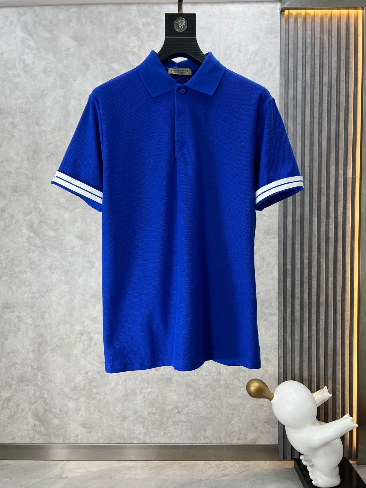 カジュアル コットン ポロシャツ バーバリー 半袖Tシャツ コピー ブルー