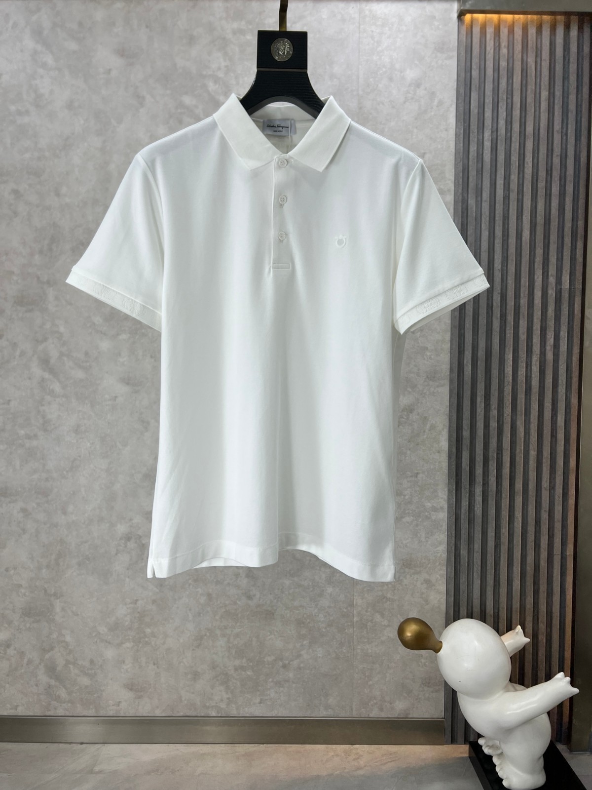 シンプル サルヴァトーレ・フェラガモ 半袖Tシャツ コピー ポロシャツ ホワイト
