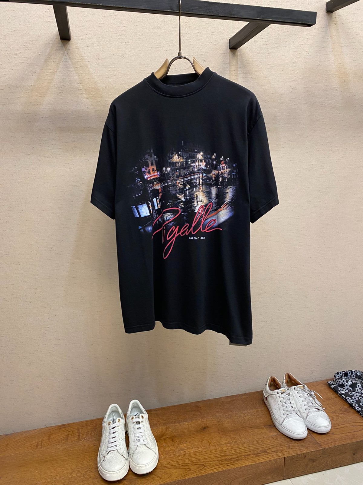 オーバーサイズ PIGALLE 半袖Tシャツ バレンシアガ Tシャツ コピー ユニセックス